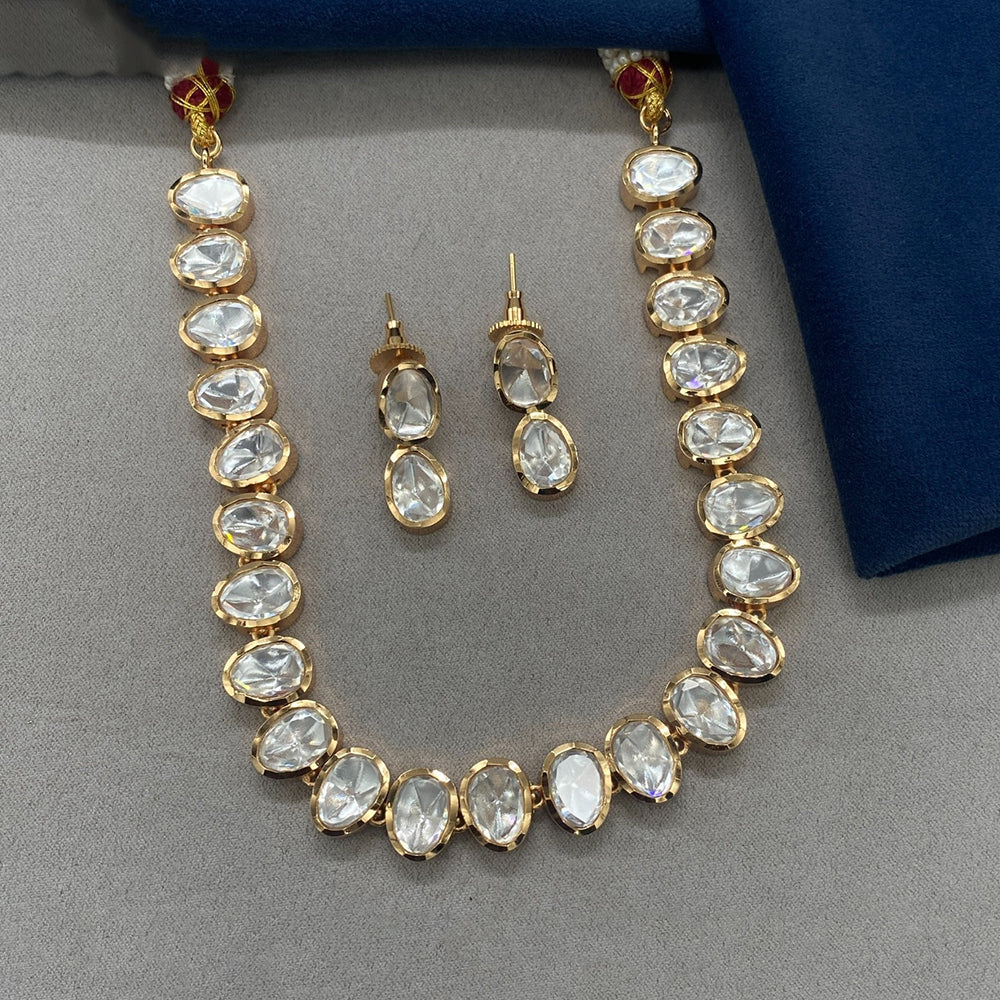 Royal Kundan Jewellery Polki Kundan Necklace Set