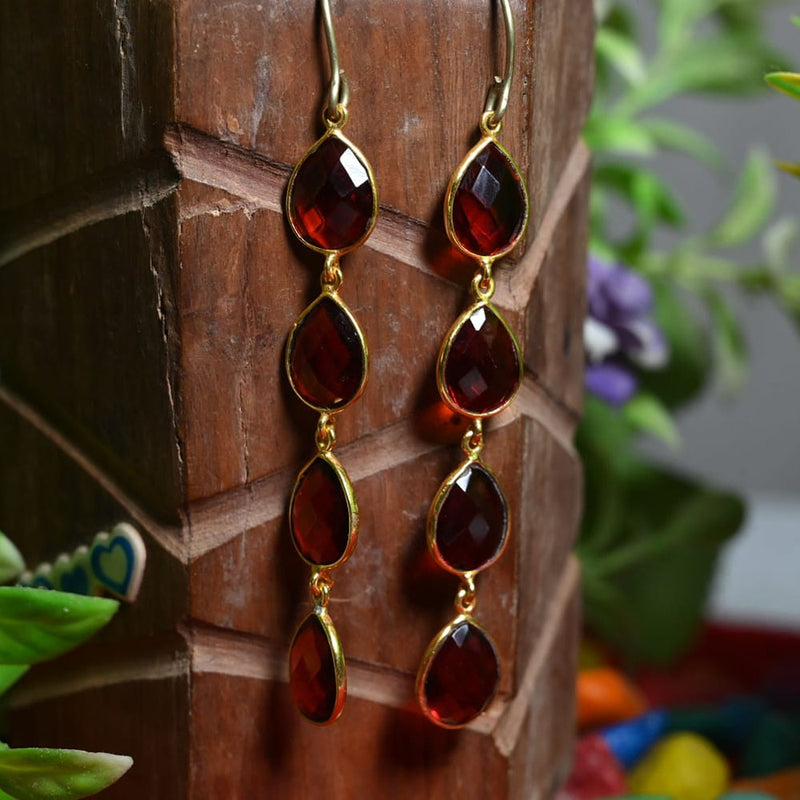 Mahaprabhu Jewellers Crystal Stone Dangler Earrings