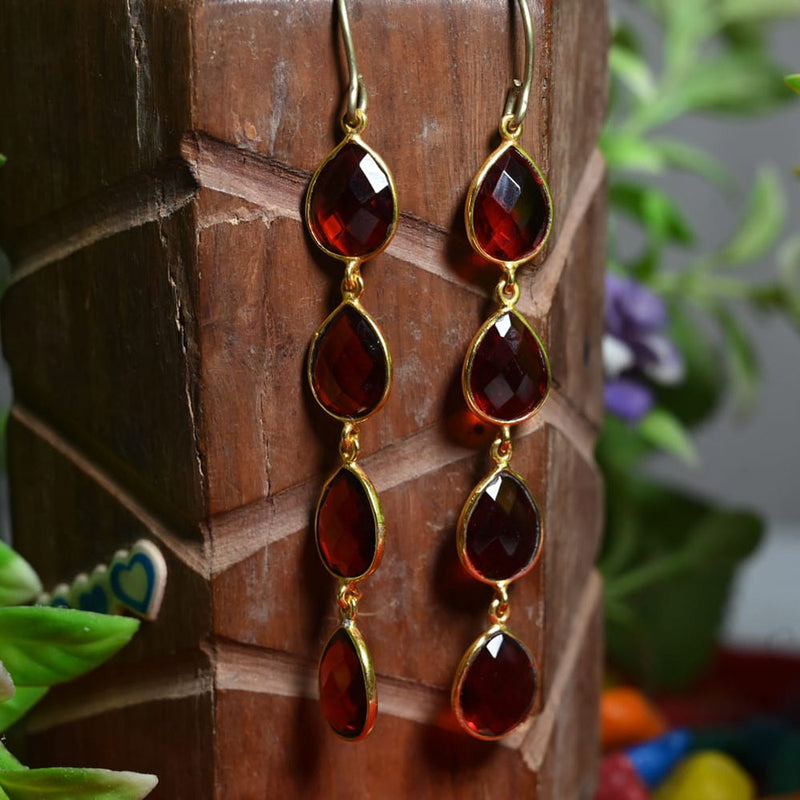 Mahaprabhu Jewellers Crystal Stone Dangler Earrings