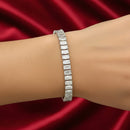 Urthn Silver Plated Crystal Stone Bracelet