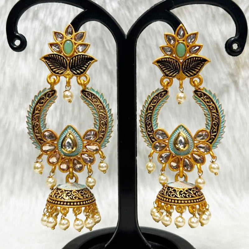 Infinity Jewels Gold Plated Jhumki Earrings