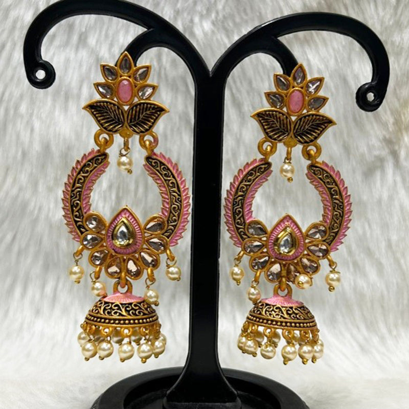 Infinity Jewels Gold Plated Jhumki Earrings