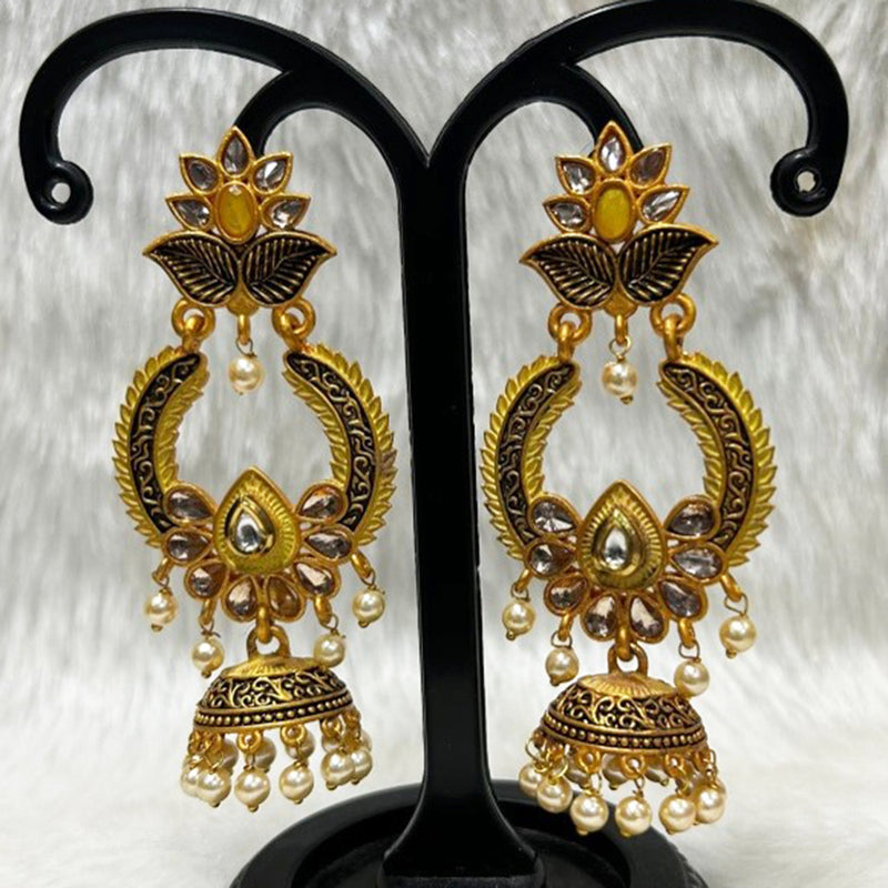 Infinity Jewels Gold Plated Jhumki Earrings