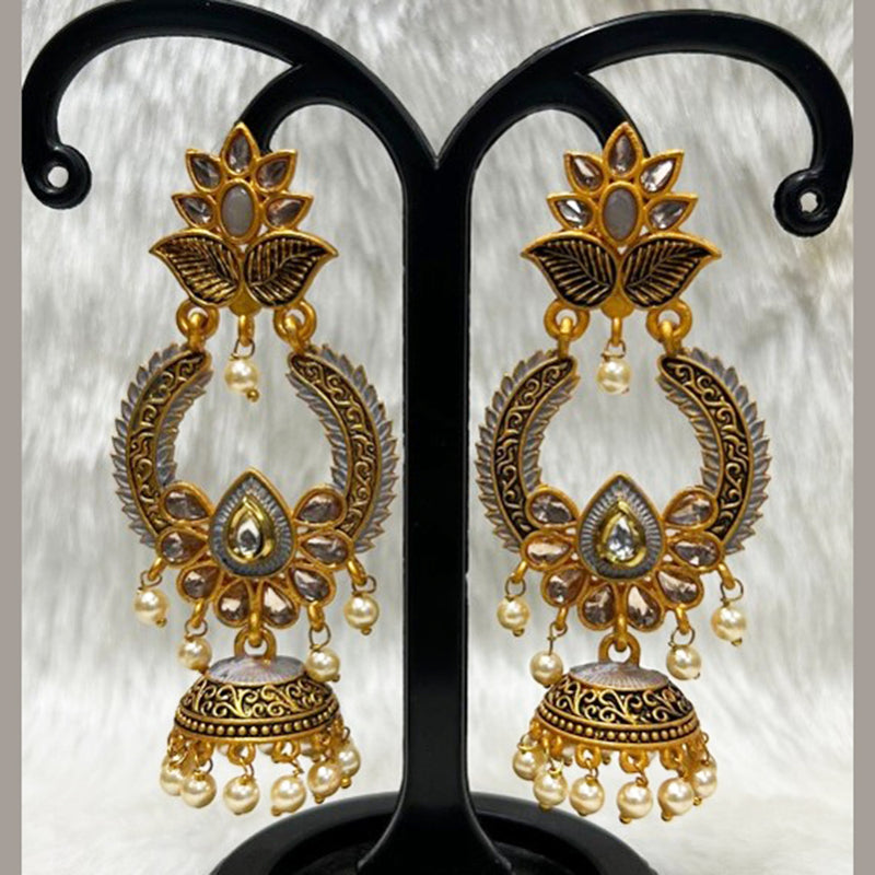 Infinity Jewels Gold Plated Jhumki Earrings