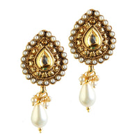 Hania Jewels Gold Plated Pearls Dangler Earrings