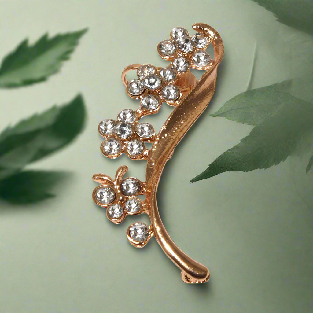 Hania Jewels Rose Gold Plated Austrain Stone Earcuff Earrings