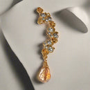 Hania Jewels Gold Plated Austrain Stone Earcuff Earrings