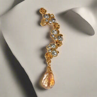 Hania Jewels Gold Plated Austrain Stone Earcuff Earrings