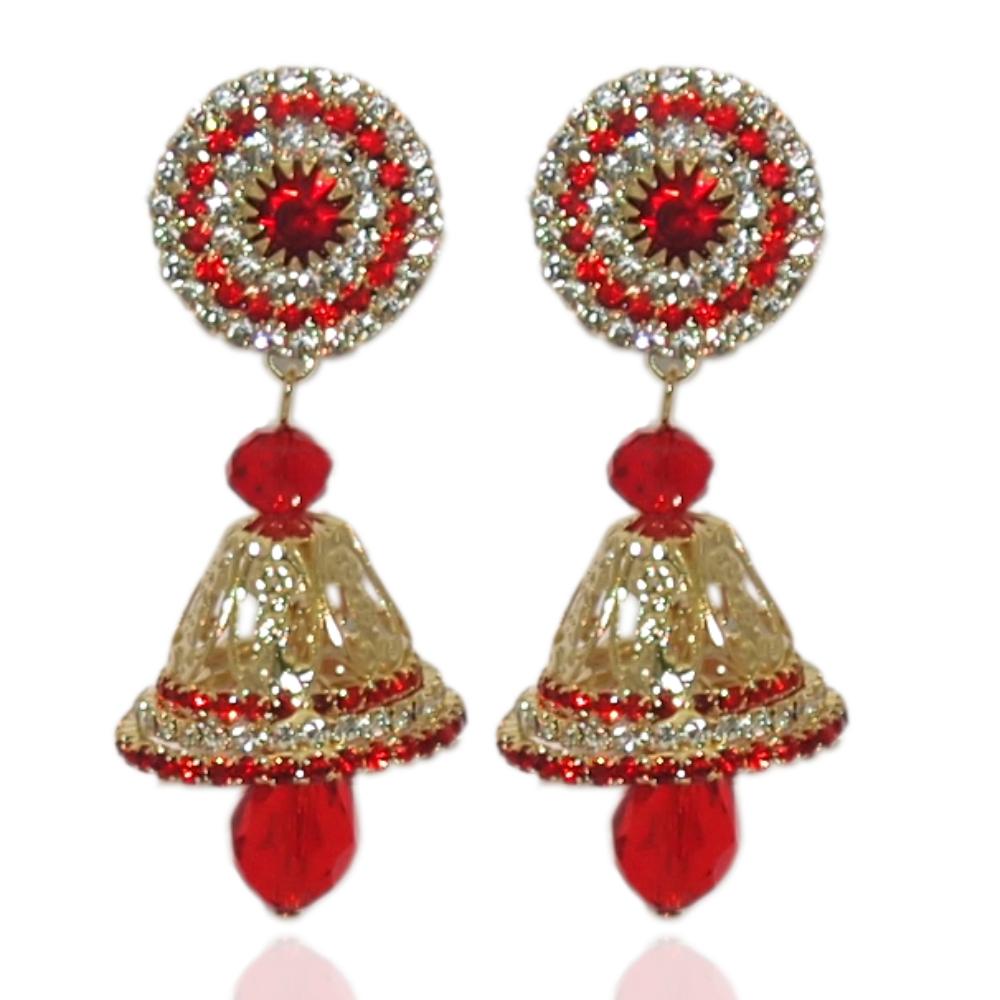 Hania Jewels Gold Plated Austrain Stone Jhumki Earrings