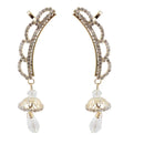 Hania Jewels Gold Plated Austrain Stone Earcuff Jhumki Earrings