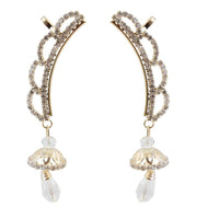 Hania Jewels Gold Plated Austrain Stone Earcuff Jhumki Earrings