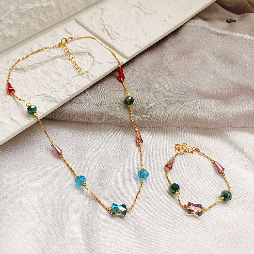 Bracelet Multi Purpose Necklace Jheel Jewels Gold Plated Pearl And