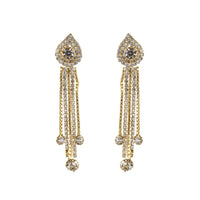 Hania Jewels Gold Plated Austrain Stone Dangler Earrings