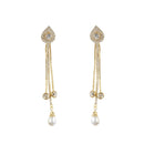 Hania Jewels Gold Plated Austrain Stone Dangler Earrings