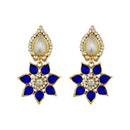 Hania Jewels Gold Plated Austrain Stone Dangler Earrings