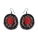 Hania Jewels Oxidised Plated Dangler Earrings