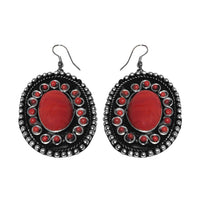 Hania Jewels Oxidised Plated Dangler Earrings