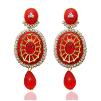 Hania Jewels Gold Plated Austrain Stone Dangler Earrings