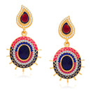 Hania Jewels Gold Plated Austrain Stone Dangler Earrings