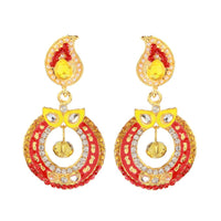 Hania Jewels Gold Plated Austrain Stone Dangler Earrings
