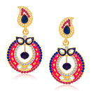 Hania Jewels Gold Plated Austrain Stone Dangler Earrings