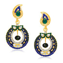 Hania Jewels Gold Plated Austrain Stone Dangler Earrings