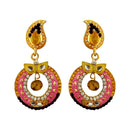 Hania Jewels Gold Plated Austrain Stone Dangler Earrings