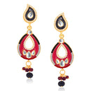 Hania Jewels Gold Plated Austrain Stone Dangler Earrings