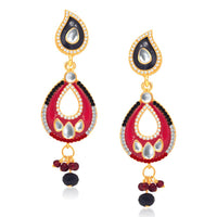 Hania Jewels Gold Plated Austrain Stone Dangler Earrings