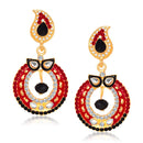 Hania Jewels Gold Plated Austrain Stone Dangler Earrings