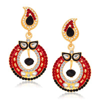 Hania Jewels Gold Plated Austrain Stone Dangler Earrings