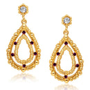 Hania Jewels Gold Plated Austrain Stone Dangler Earrings