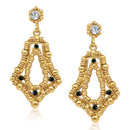 Hania Jewels Gold Plated Austrain Stone Dangler Earrings