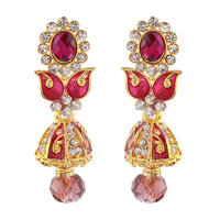 Hania Jewels Gold Plated Austrain Stone Jhumki Earrings