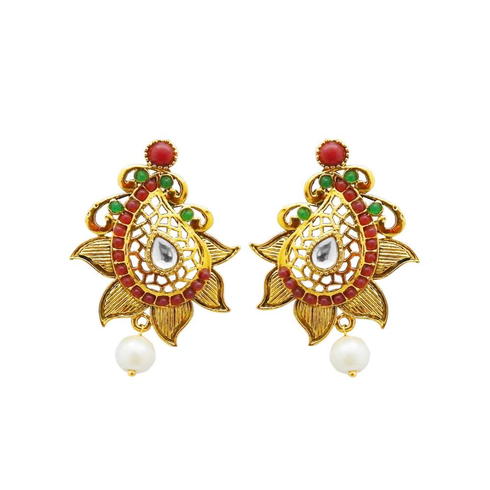 Hania Jewels Gold Plated Austrain Stone Studs Earrings