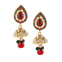 Hania Jewels Gold Plated Pearl Jhumki Earrings