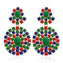 Hania Jewels Gold Plated Pota Stone Dangler Earrings