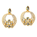 Hania Jewels Gold Plated Kundan Stone Dangler Earrings