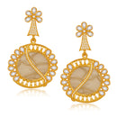 Hania Jewels Gold Plated Pearls Dangler Earrings