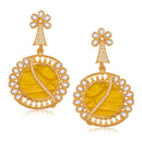 Hania Jewels Gold Plated Pearls Dangler Earrings
