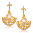Hania Jewels Gold Plated Aurtain Stone Dangler Earrings