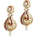 Hania Jewels Gold Plated Aurtain Stone Dangler Earrings