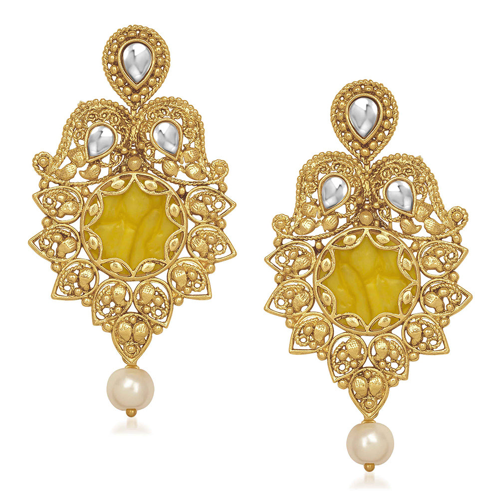 Hania Jewels Gold Plated Dangler Earrings