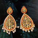 Hania Jewels Gold Plated Austrin Stone Dangler Earrings