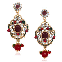Hania Jewels Gold Plated Austrin Stone Dangler Earrings