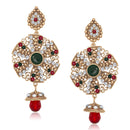 Hania Jewels Gold Plated Austrin Stone Dangler Earrings