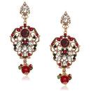 Hania Jewels Gold Plated Austrin Stone Dangler Earrings