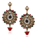 Hania Jewels Gold Plated Austrin Stone Dangler Earrings