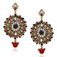 Hania Jewels Gold Plated Austrin Stone Dangler Earrings