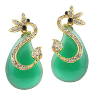 Hania Jewels Gold Plated Austrin Stone Dangler Earrings